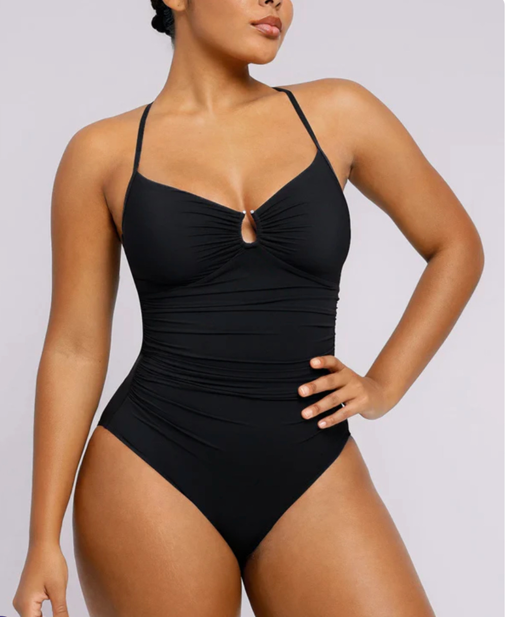 NWT ShapeLLx U-Ring Cut Out Shaping Swimsuit Sz XL